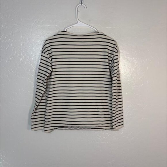 KULE Shirt Womens XS Navy White Breton Stripe Long Sleeve Crewneck Cotton - Picture 5 of 7